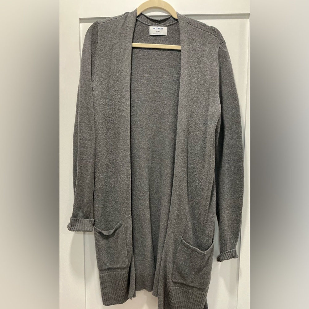 Old Navy Heather Gray Open-Front Cardigan